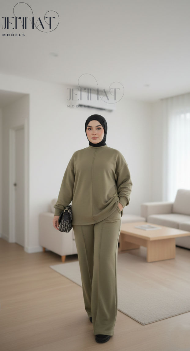 طقم نسائي واسع ومريح