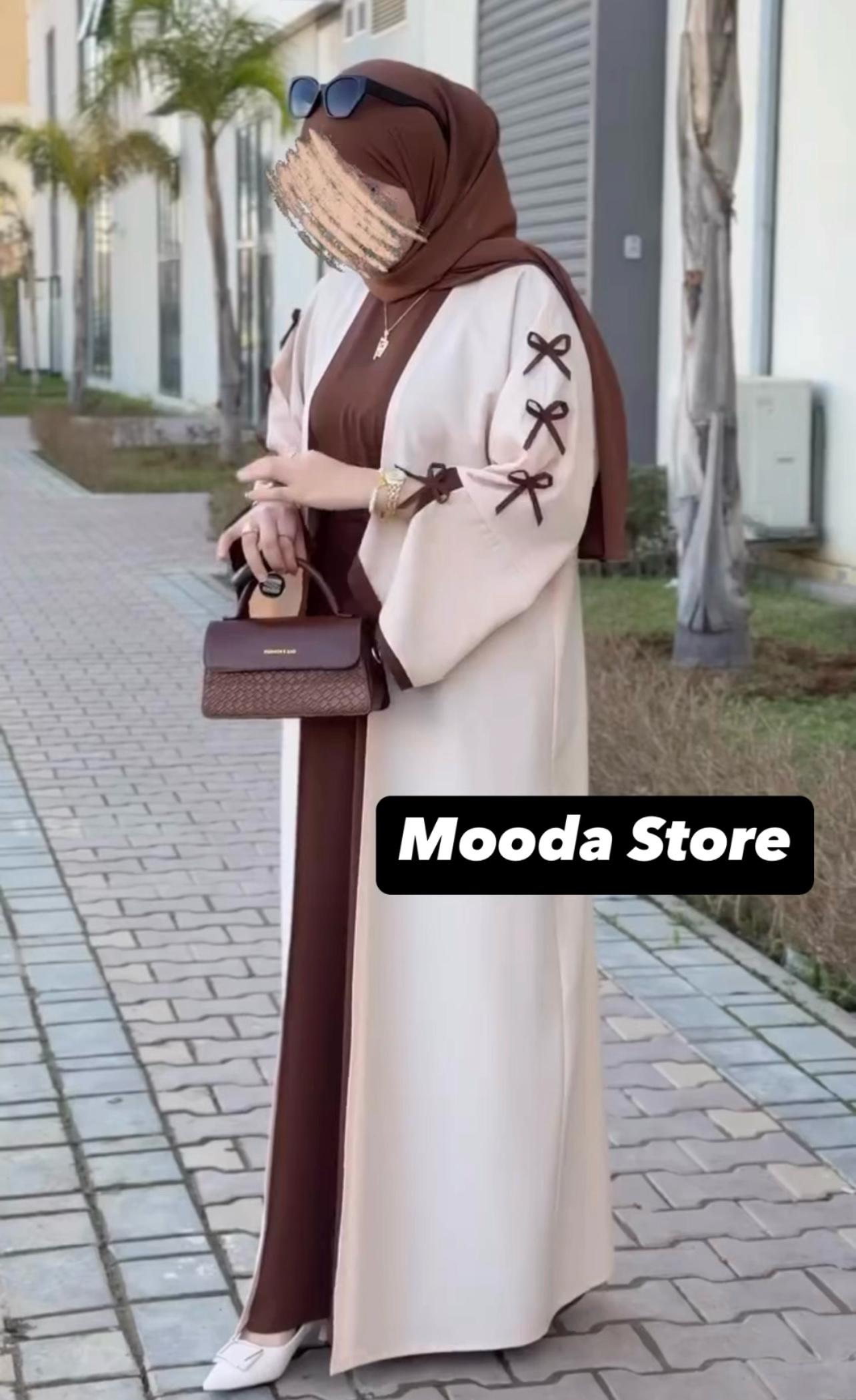 عباية راقية من قطعتين تألقي بأناقة تخطف الأنظار طوال اليوم