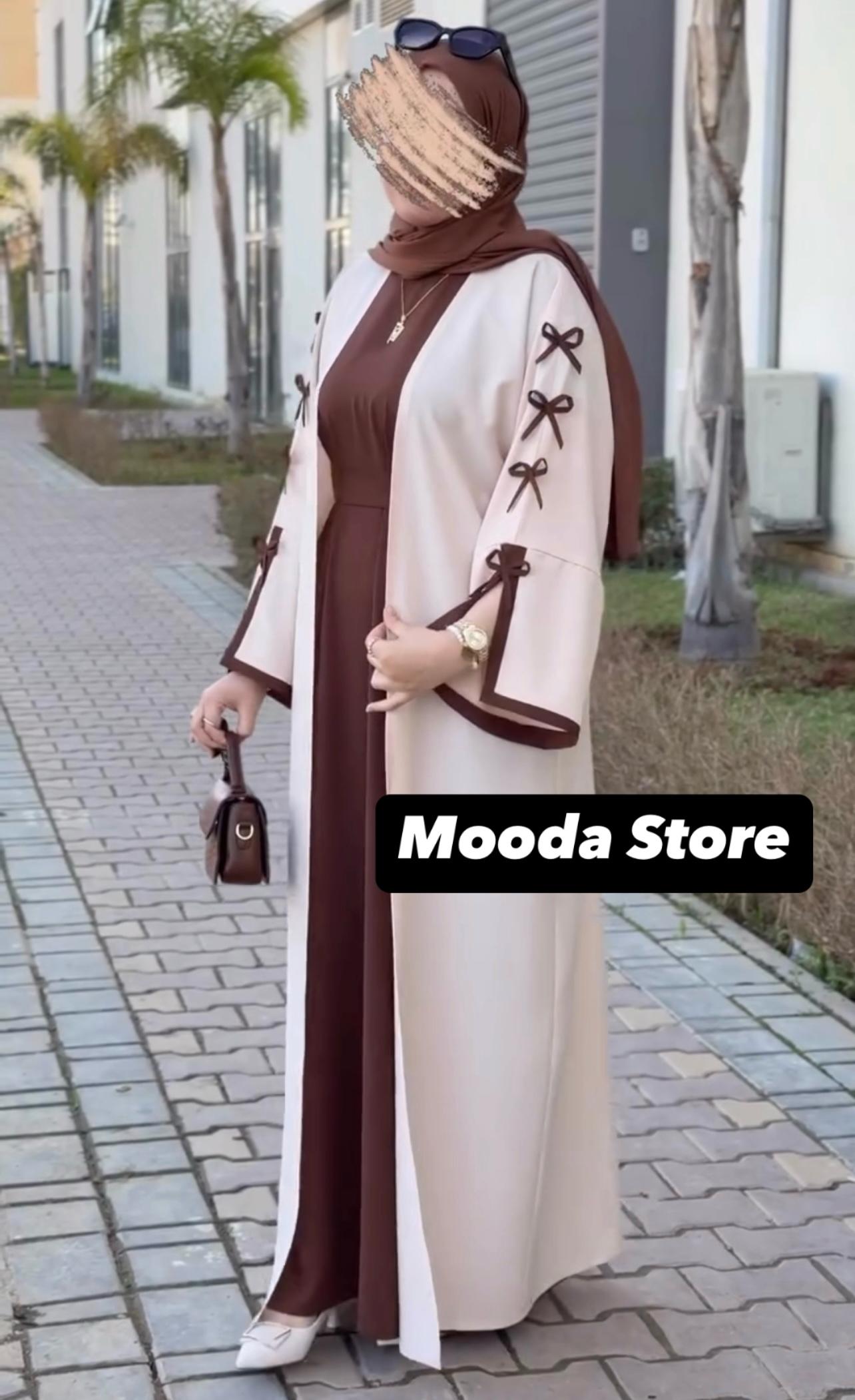عباية راقية من قطعتين تألقي بأناقة تخطف الأنظار طوال اليوم